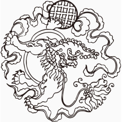 古典龙戏珠花纹
