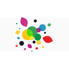 矢量彩色四散图案