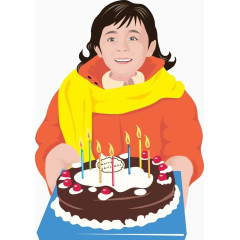 烛光里的妈妈