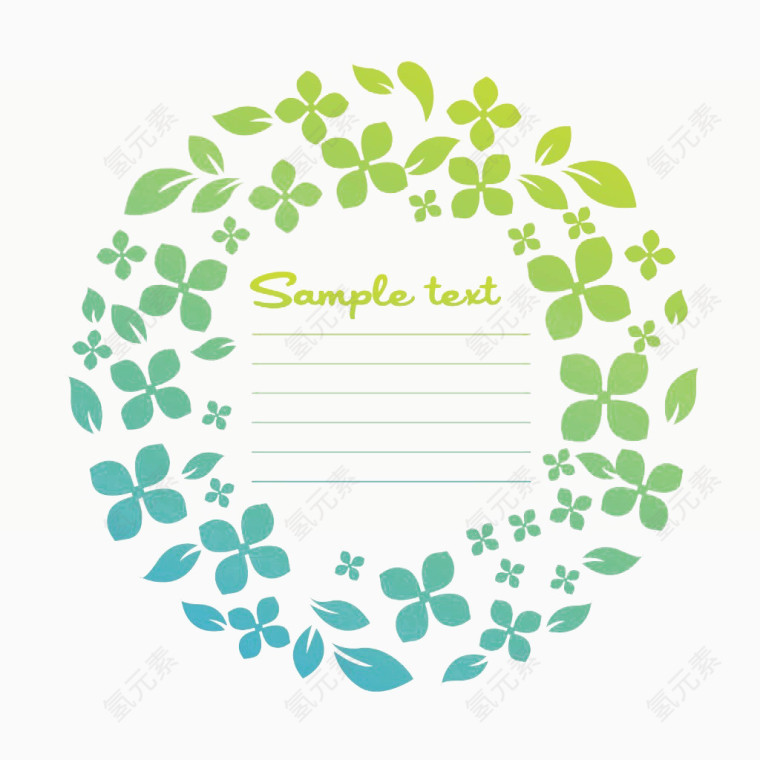 渐变花纹质感元素