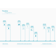矢量时间线PPT素材