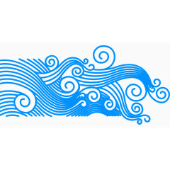 蓝色科技感浪花