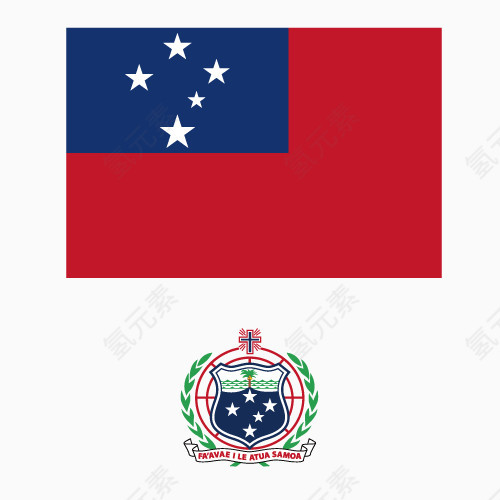 萨摩亚国旗国徽