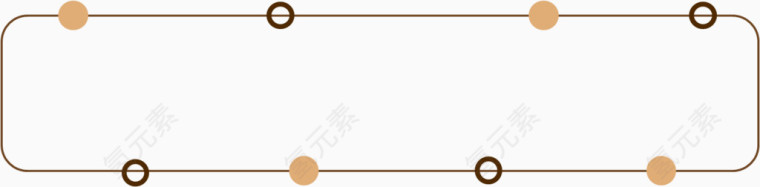 矩形线条圆点流程图