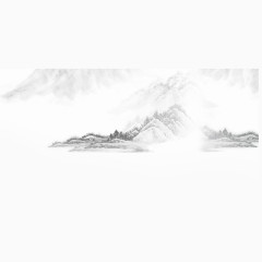 水墨山水免抠素材