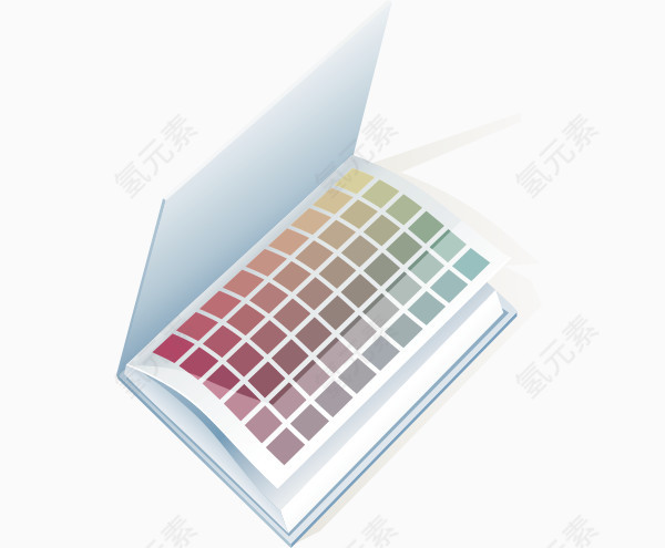 矢量卡通办公文具色标