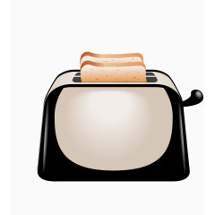 黑色卡通面包机