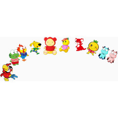 排队卡通人物素材