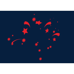 矢量红色立体星星素材