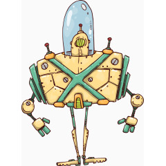 矢量机器人插画