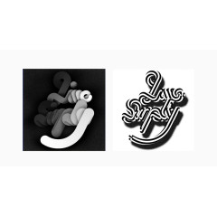 条状英文艺术字