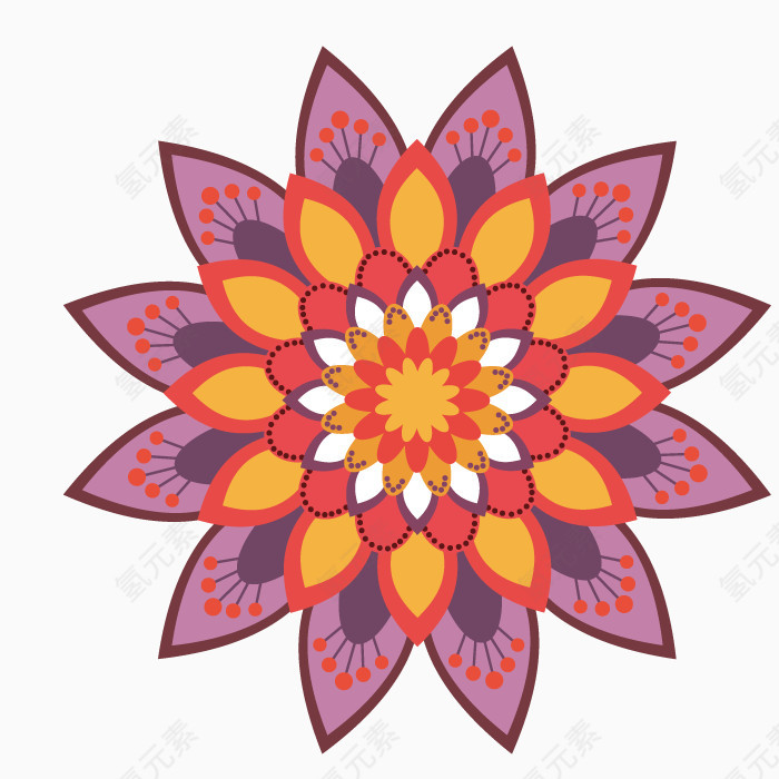 矢量艺术古画花纹