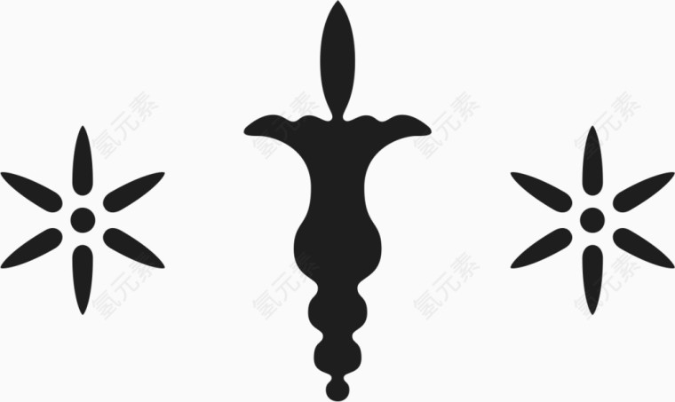 角花底纹花型对称平面图形