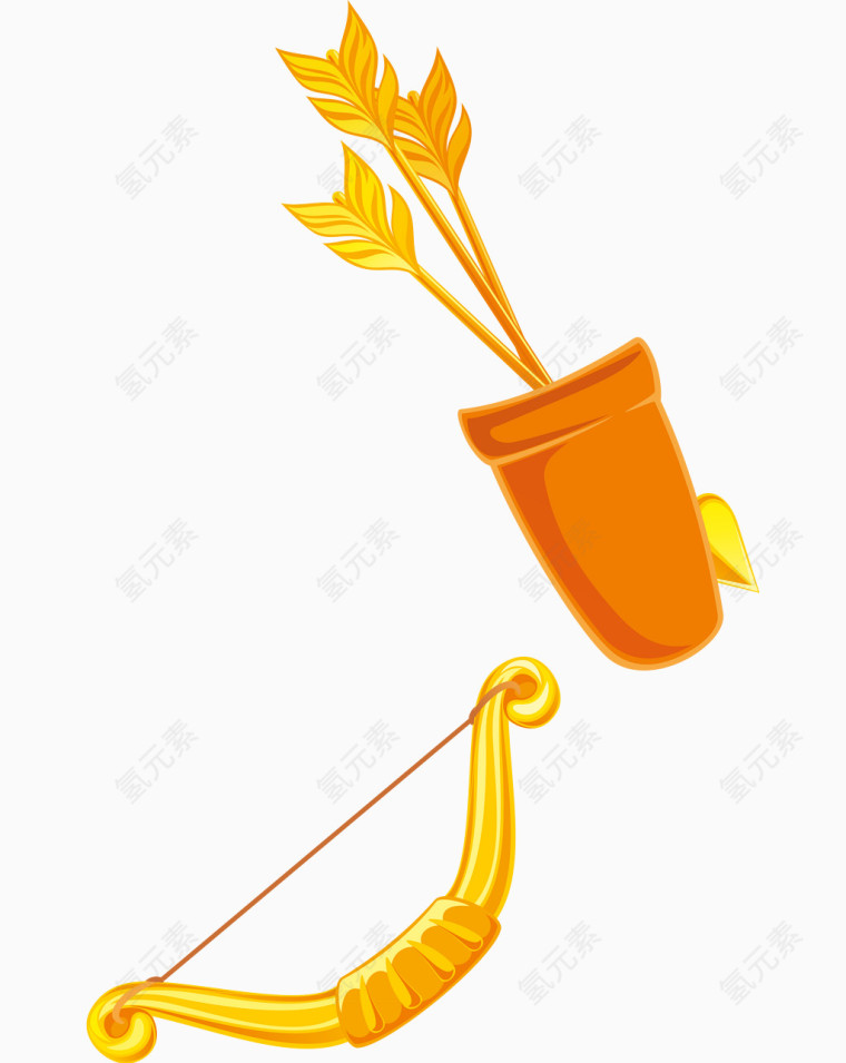 卡通弓箭素材