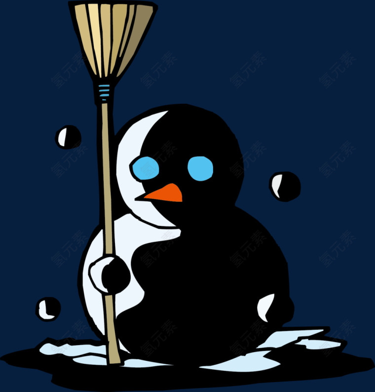 冬天雪人素材