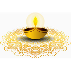 矢量异域风情蜡烛