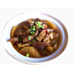 肉汁萝卜烧肚杂免抠素材