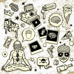 黑色T恤创意图案集合