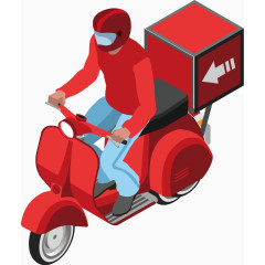 矢量创意设计单车物流送货图