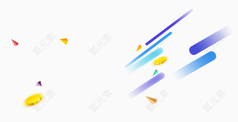 不规则图形金币漂浮