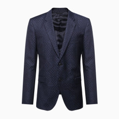 翻领系扣男士西装