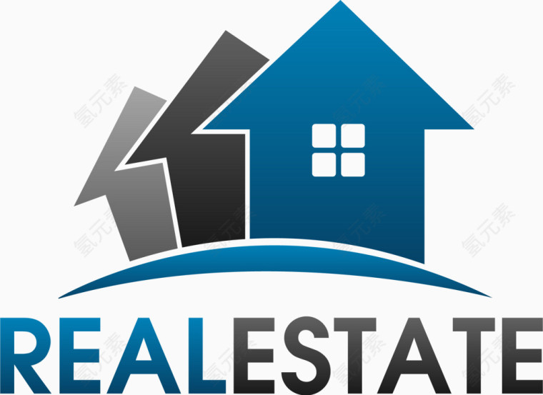 房地产蓝色矢量图标