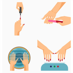 化妆品套装花矢量