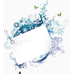 蓝色花纹留言板