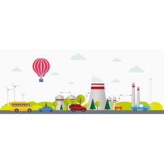 矢量扁平化工厂素材