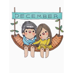 做在摇椅上的情侣