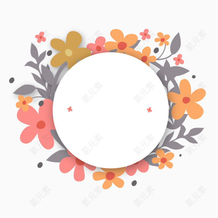 矢量图花环元素