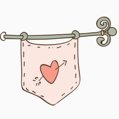 可爱风格 漫画 Q版 装饰 爱情 美好 横幅 爱心