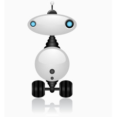 手绘可爱机器人矢量图