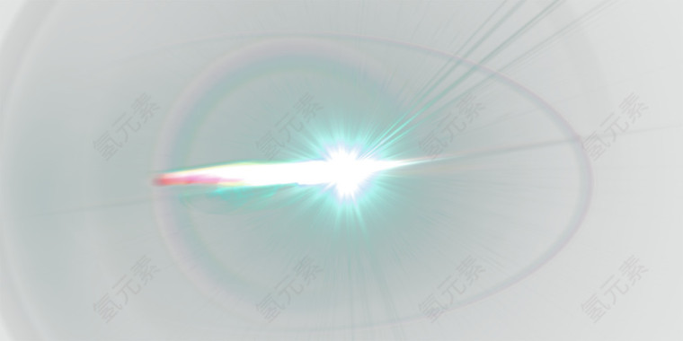 绿色清新光芒效果元素