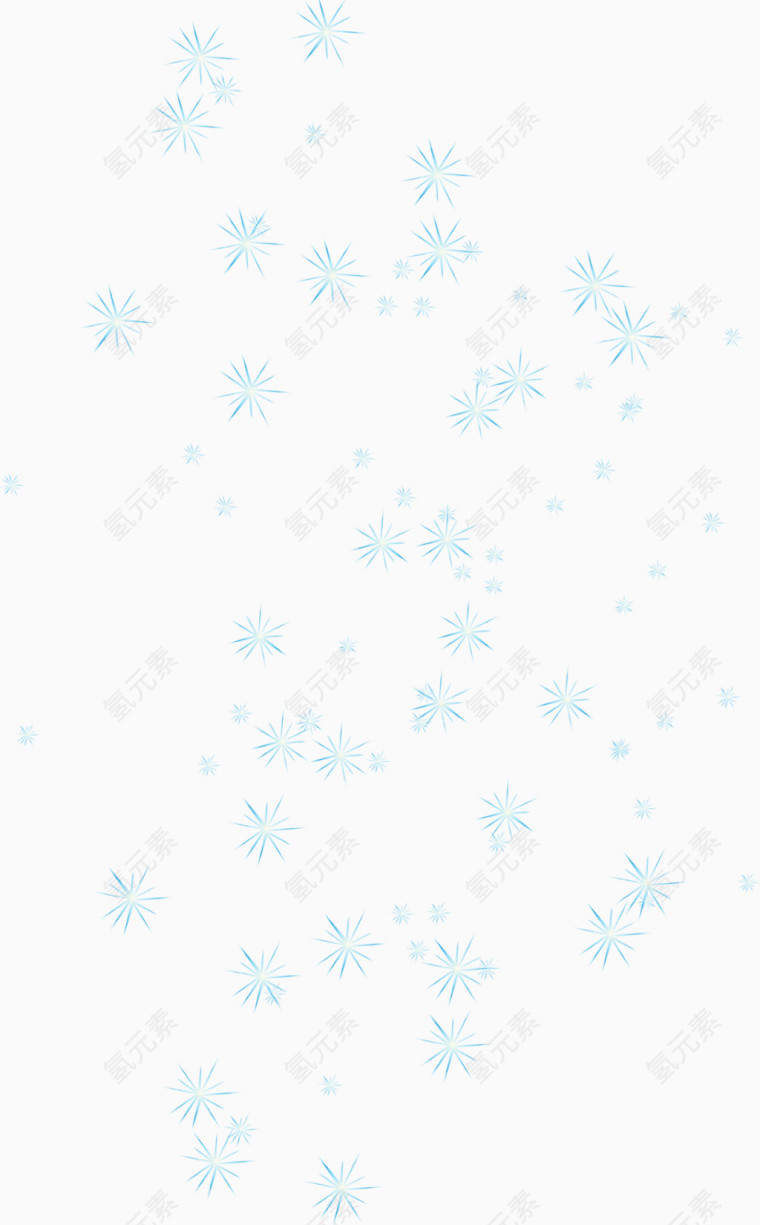 蓝色晶莹雪花
