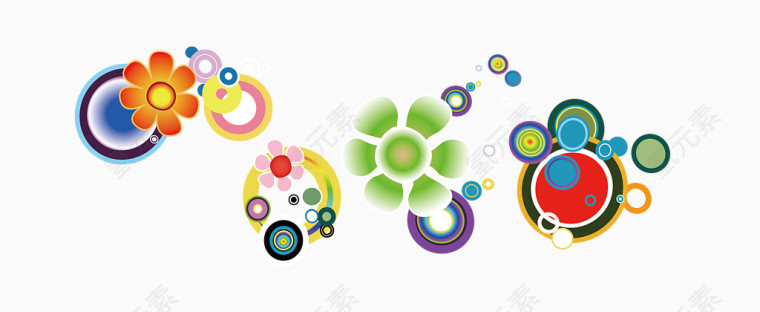 彩色圆圈图案
