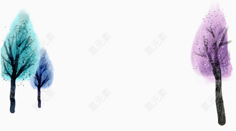 水彩树