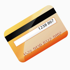 黄色质感矩形银行卡