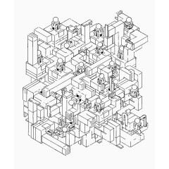 正在工作的小人