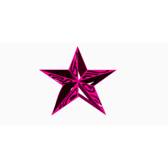 红色星星装饰元素