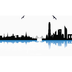 矢量城市风景插图