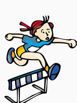 跨栏的运动员