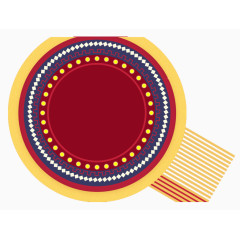 少数民族元素背景圆形装饰