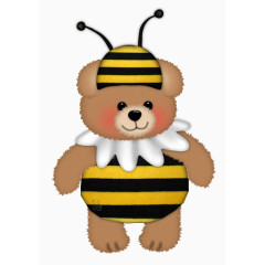 小熊着蜜蜂装扮