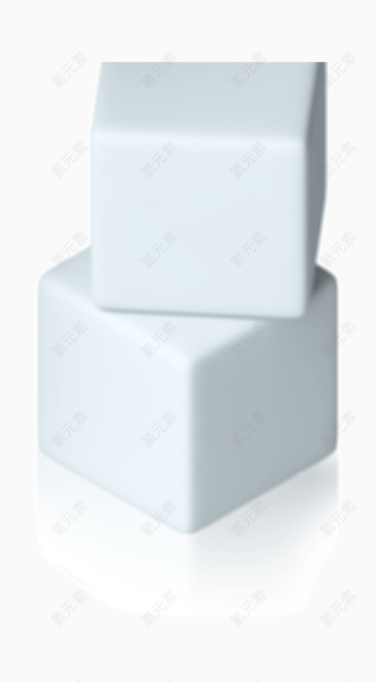 堆积叠加纯白色正方体