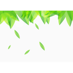 绿色清新树叶装饰图案