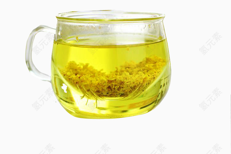 玻璃碗装桂花茶