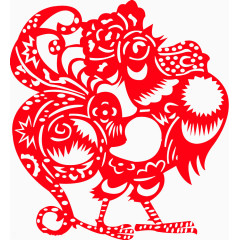 2017鸡年春节剪纸素材