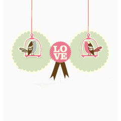 卡通婚礼卡片设计矢量素材