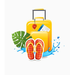 夏日旅行海报矢量素材